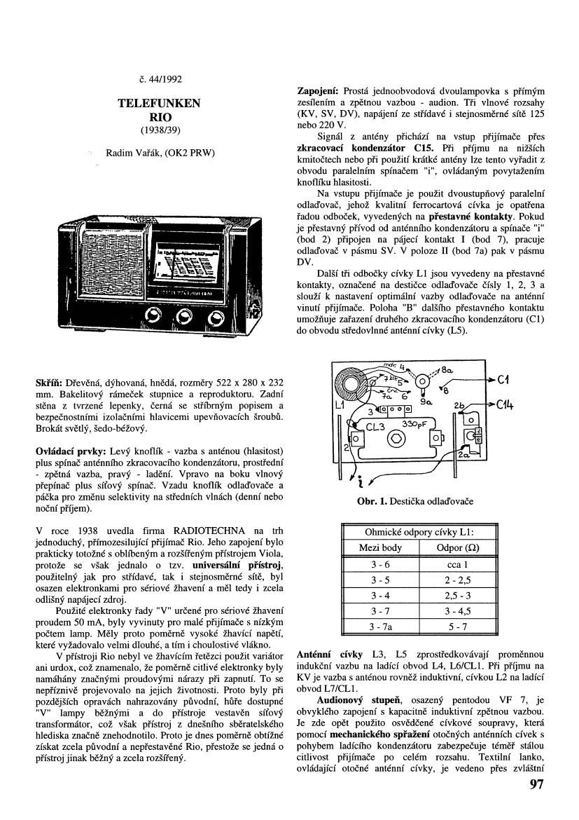 Telefunken Rio Service Manual