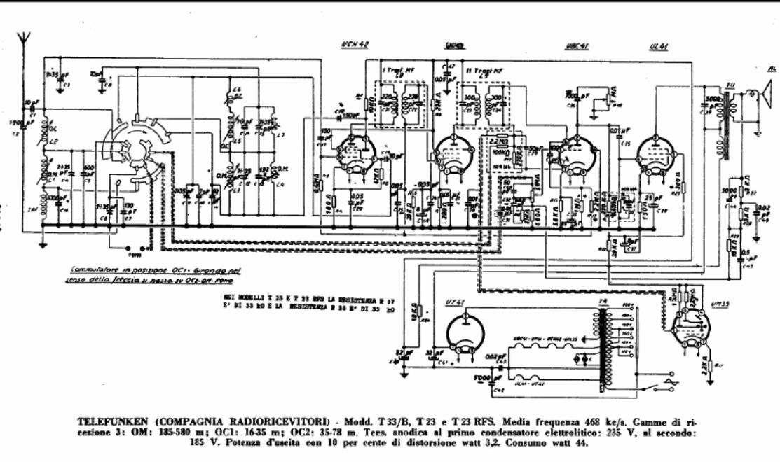 Telefunken T23 Schematic