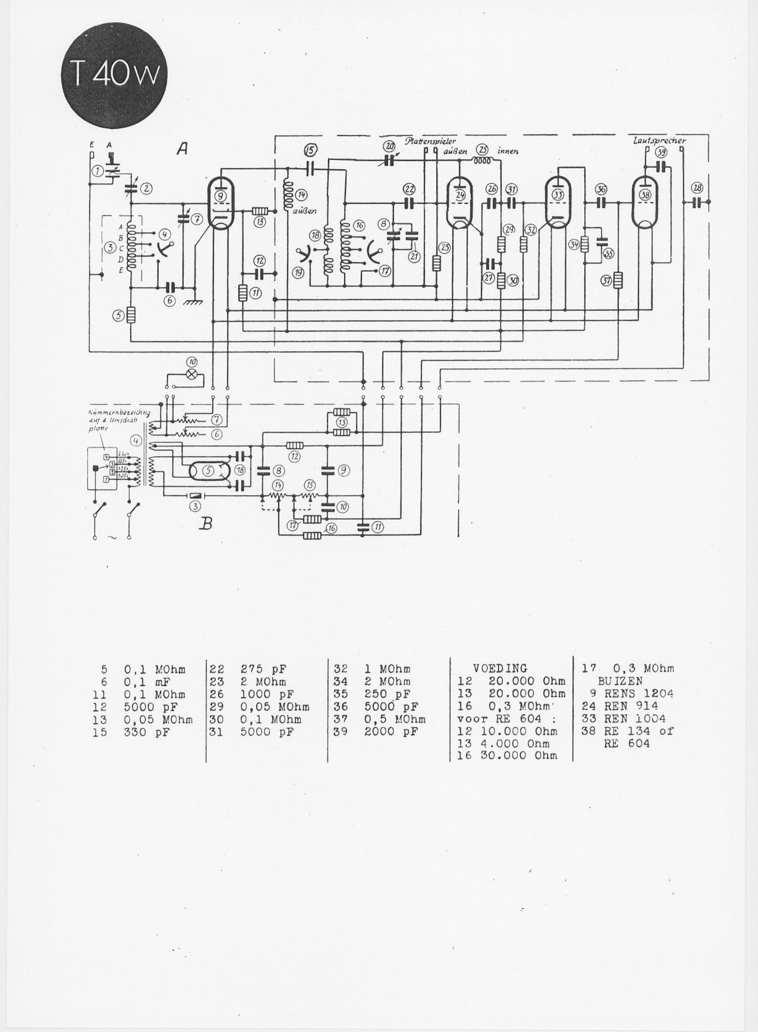 Telefunken T40 W Service Manual