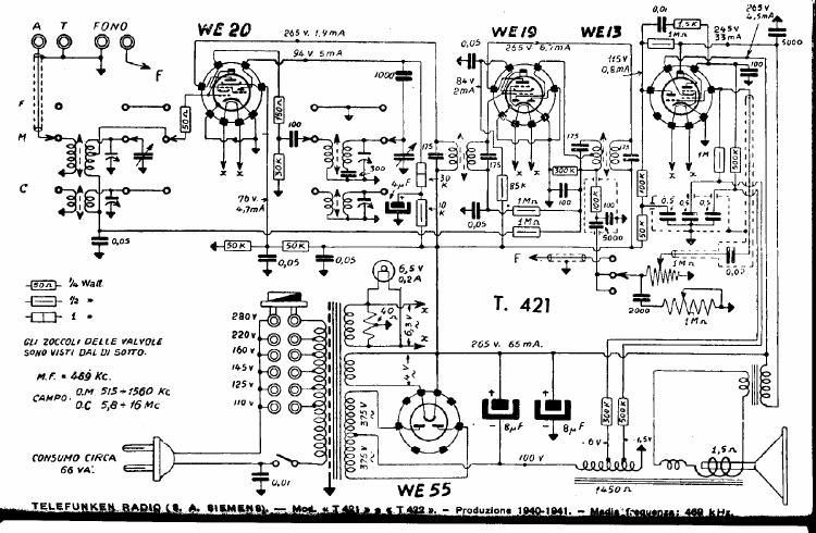 Telefunken T421 Schematic