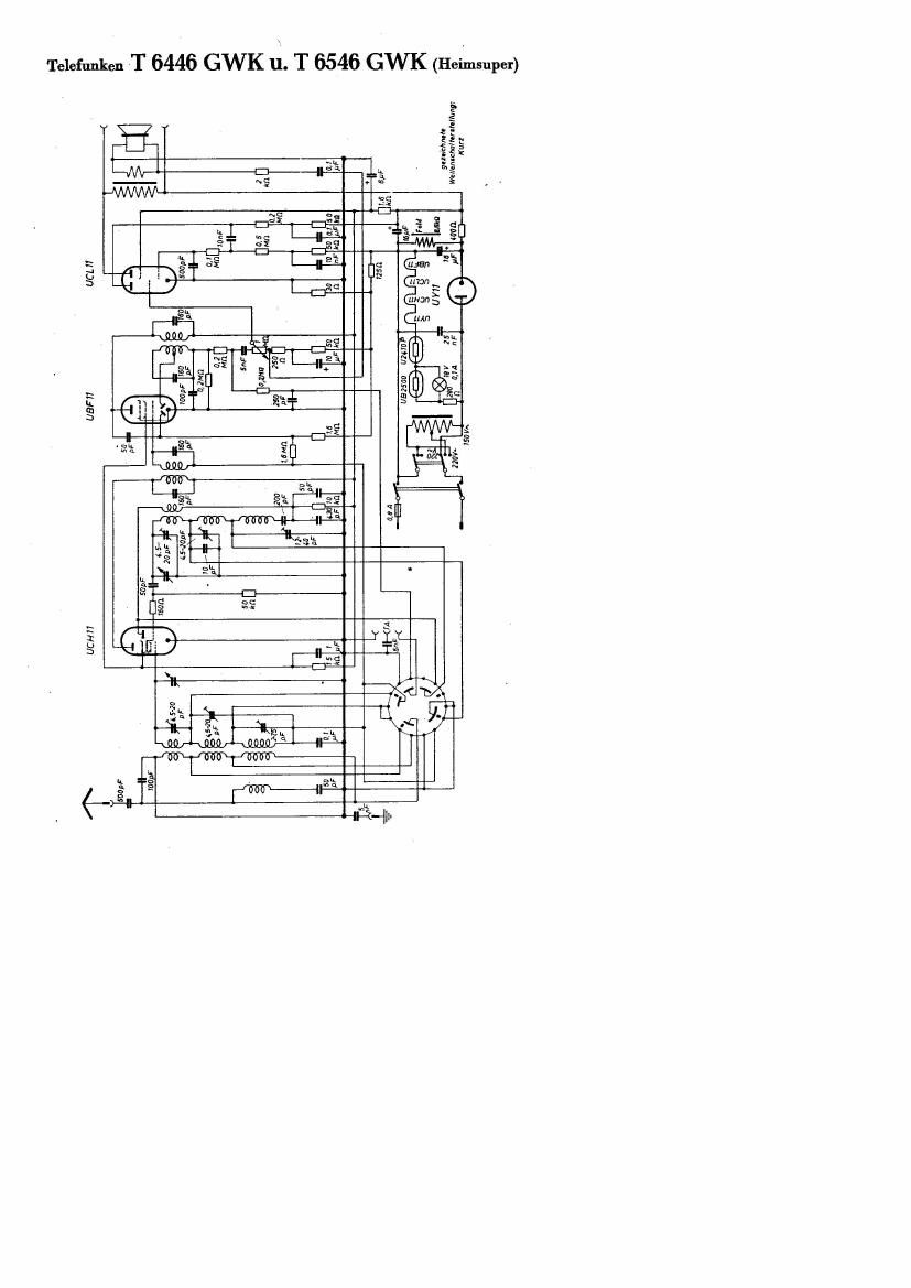 Telefunken T6446 GWK Schematic