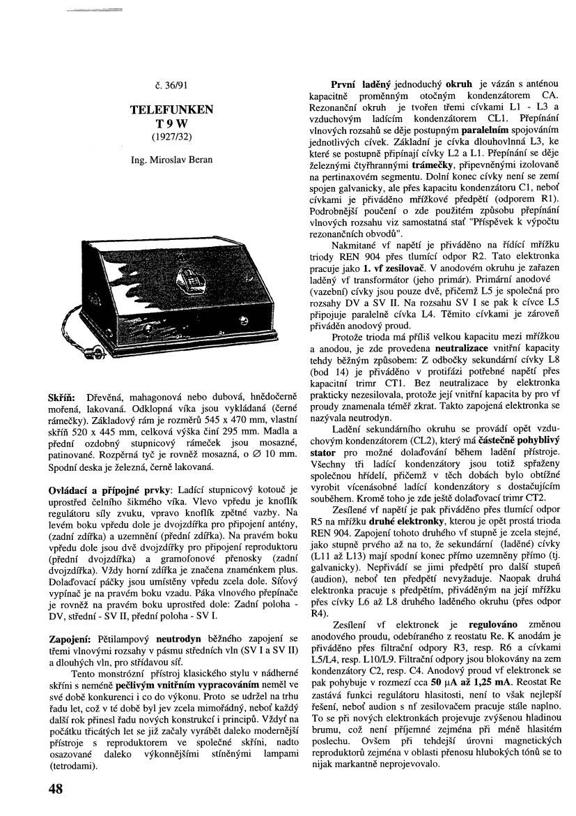 Telefunken T9 W Service Manual