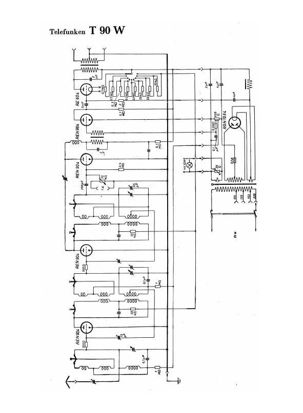 Telefunken T90 W Schematic