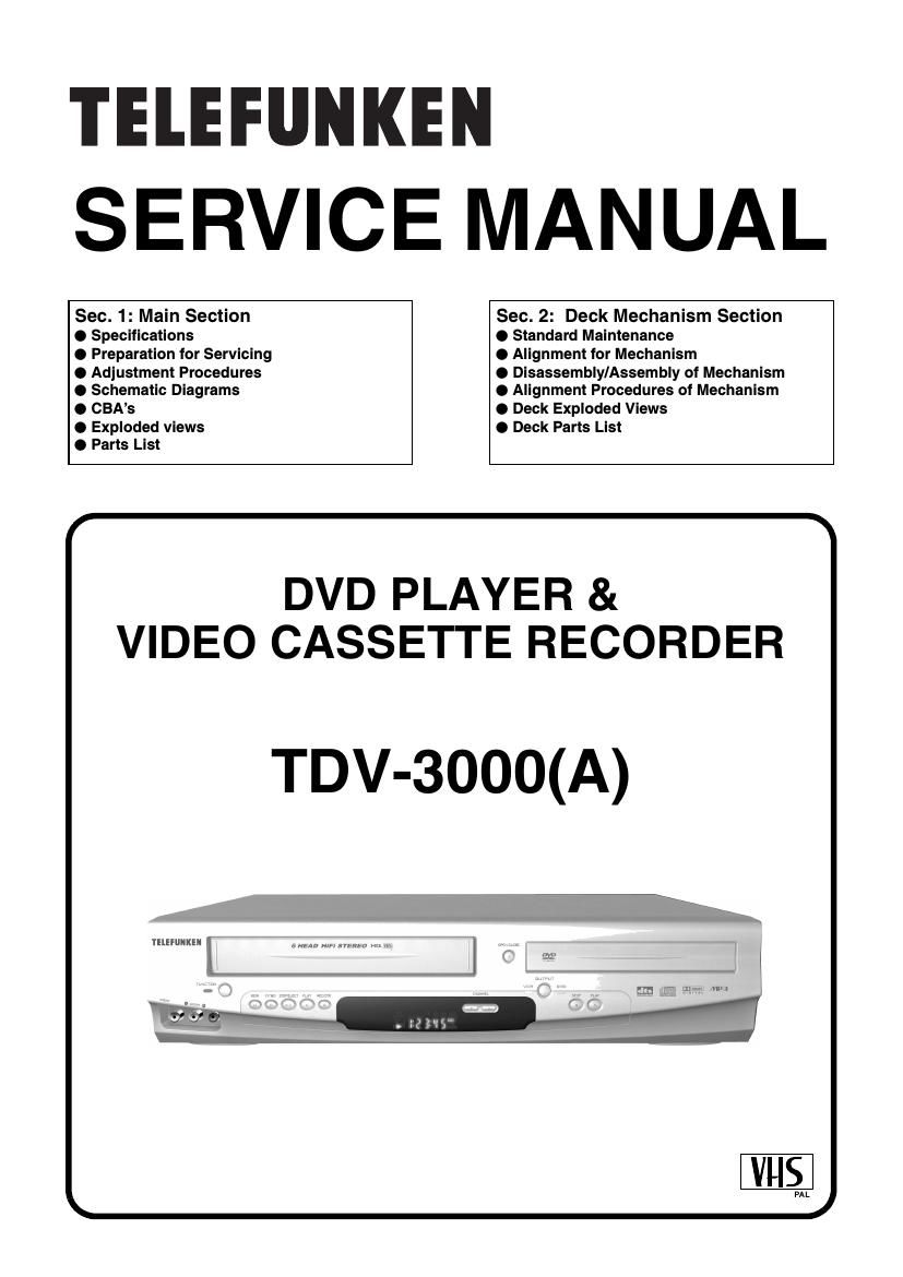 Telefunken TDV 3000 A Service Manual
