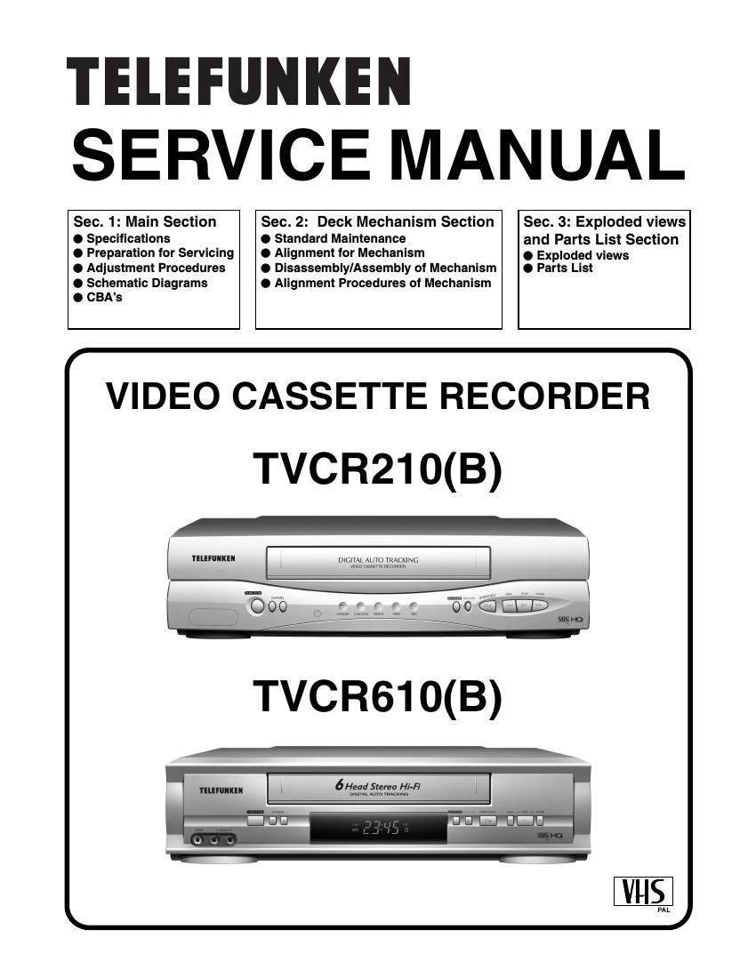 Telefunken TV CR210 A TV CR610 A Service Manual