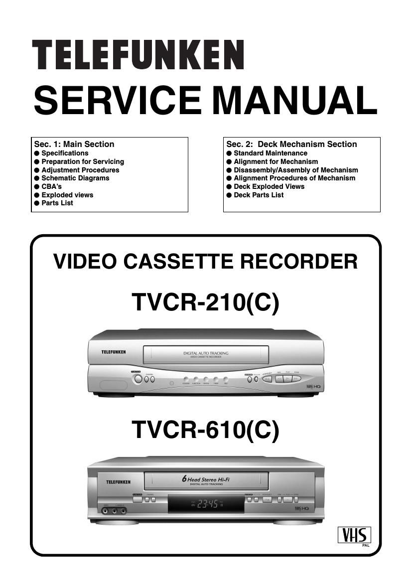 Telefunken TV CR210 C TV CR610 C Service Manual
