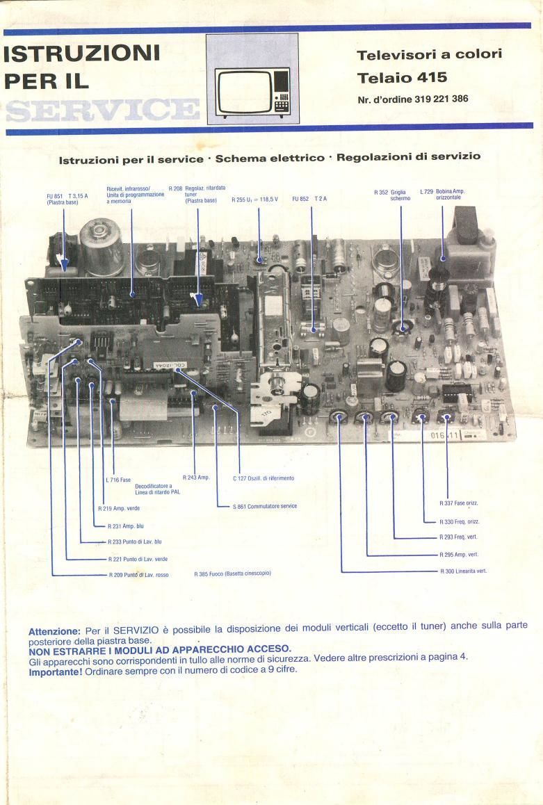 Telefunken Telaio 415 Service Manual