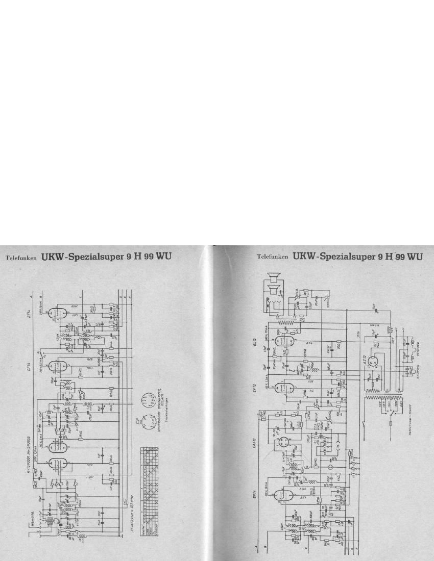 Telefunken UKW 9H99 WU Schematic