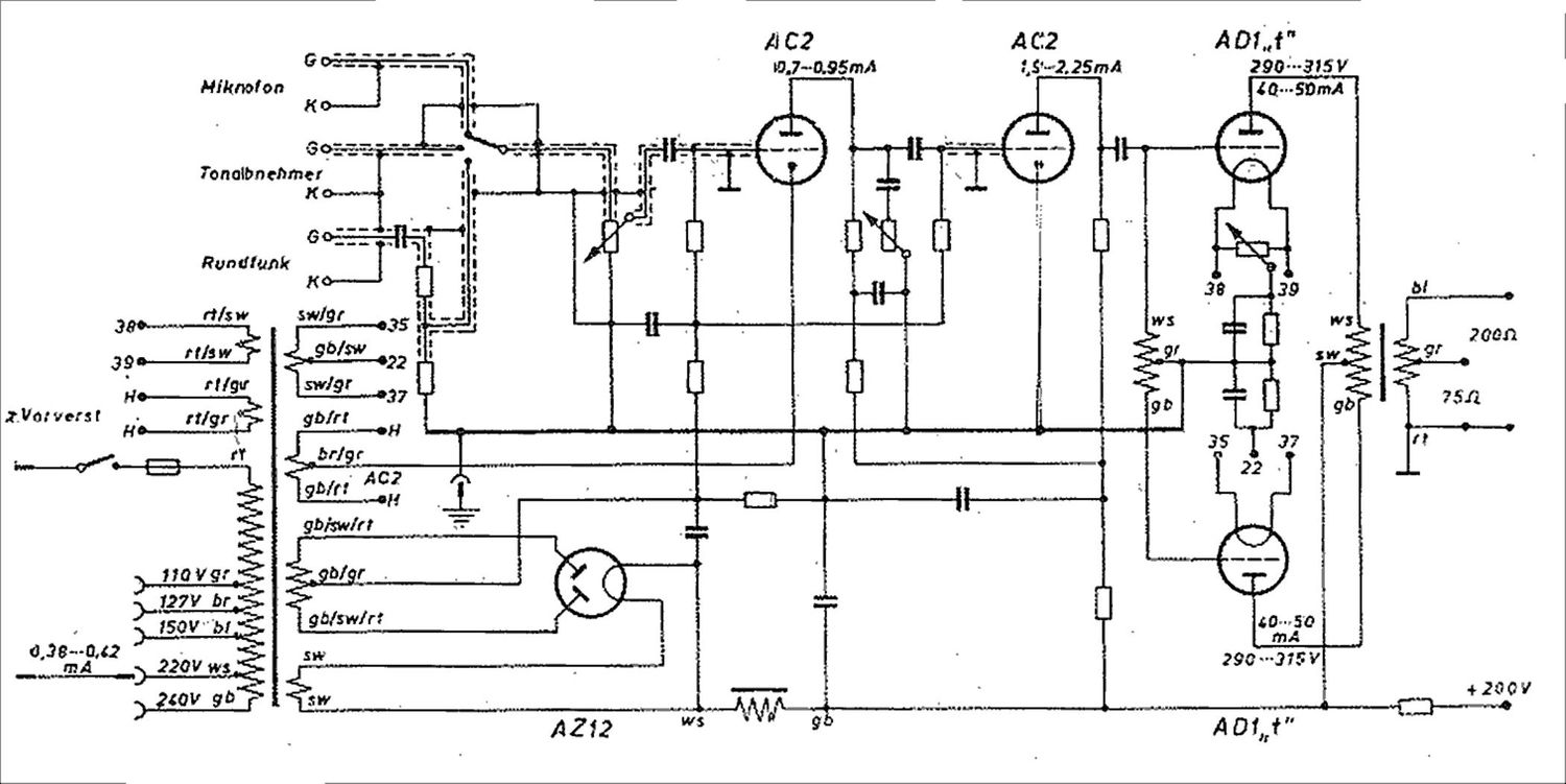 Telefunken V410 Schematic