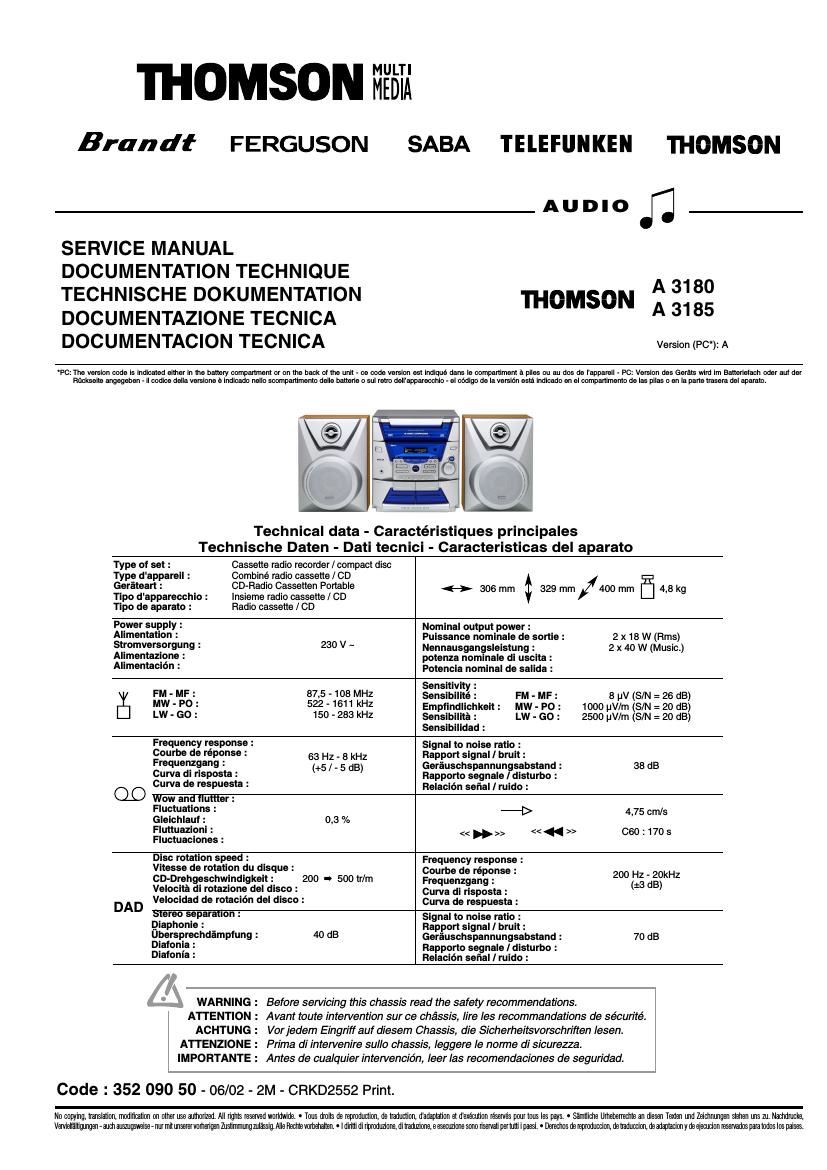 thomson a3180 a3185