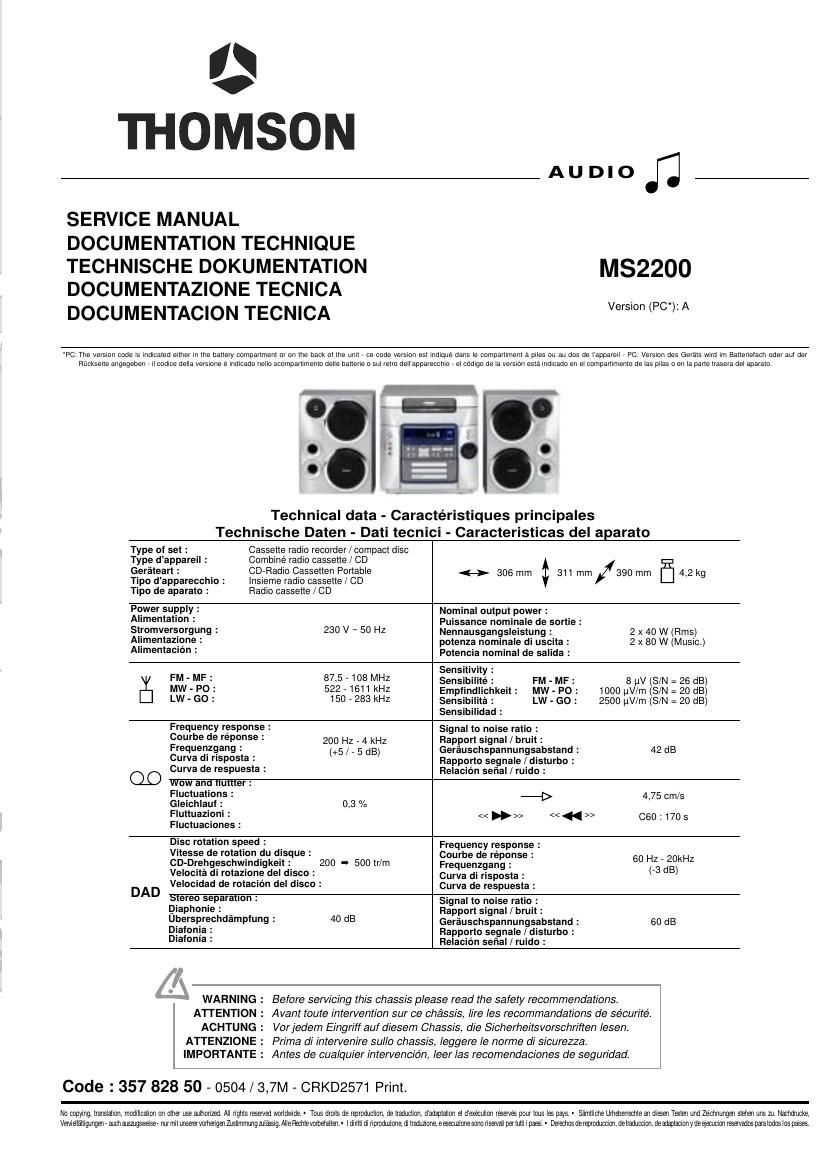 thomson ms2200 crkd2571