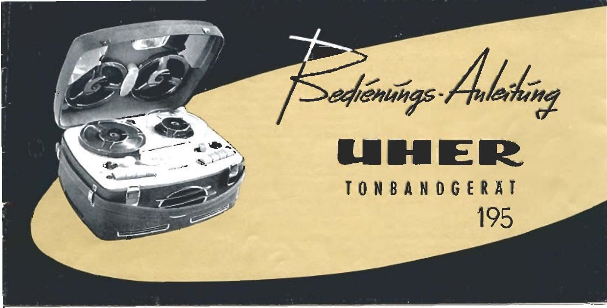 Uher 195 Owners Manual