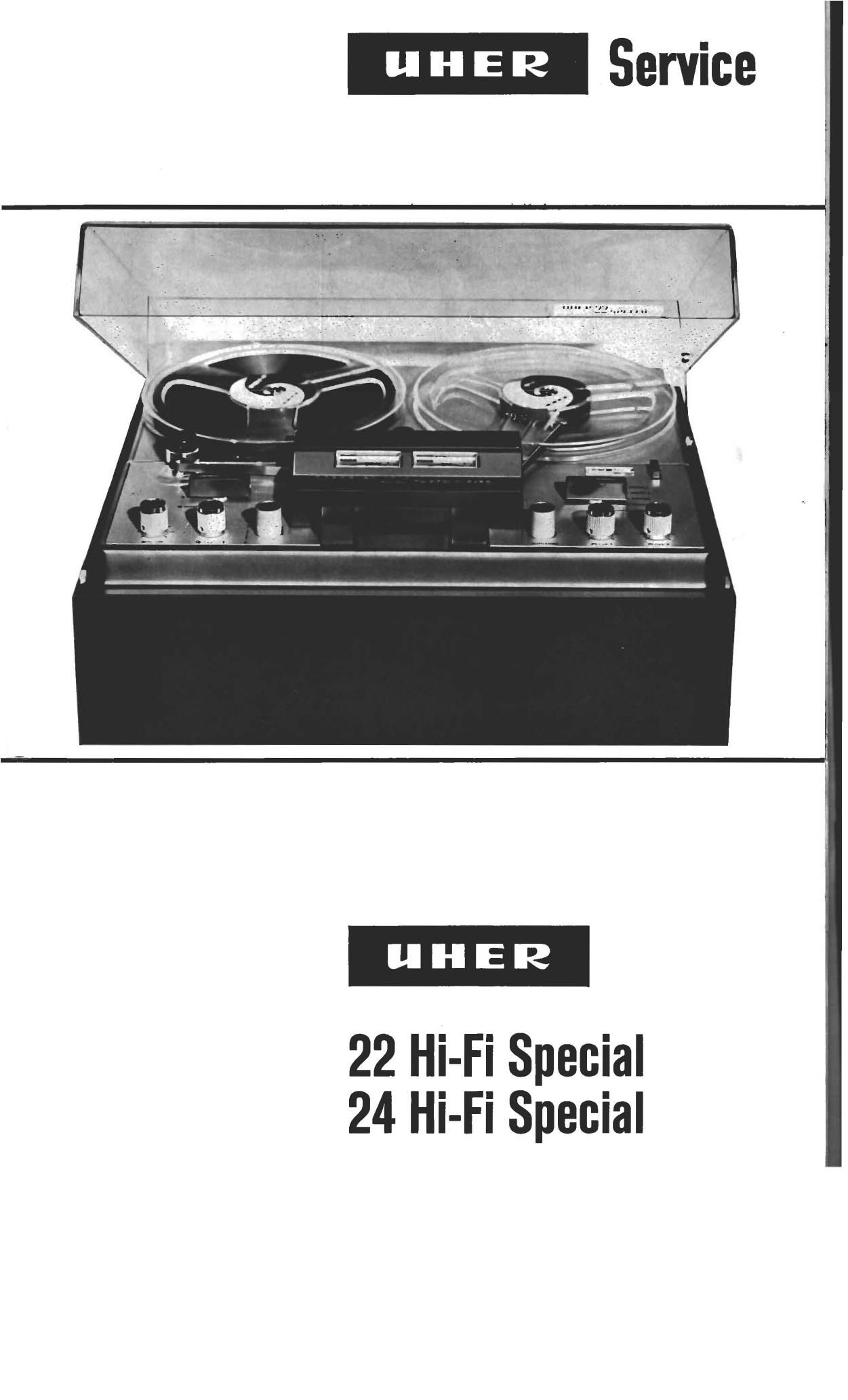 Uher 22 hi fi Special Service Manual