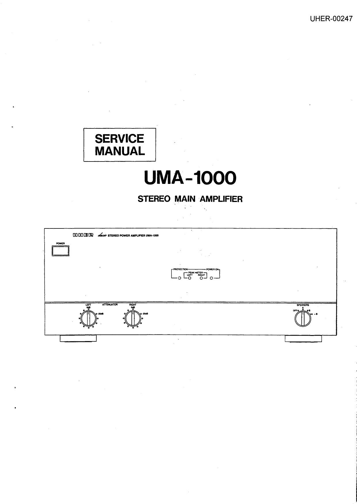 Uher UMA 1000 Service Manual
