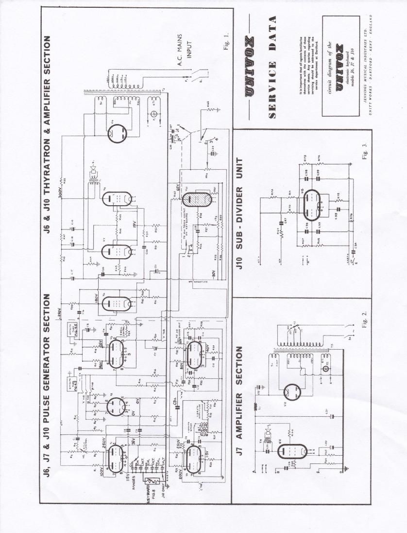 Univox J6 J7 J10 Schematic