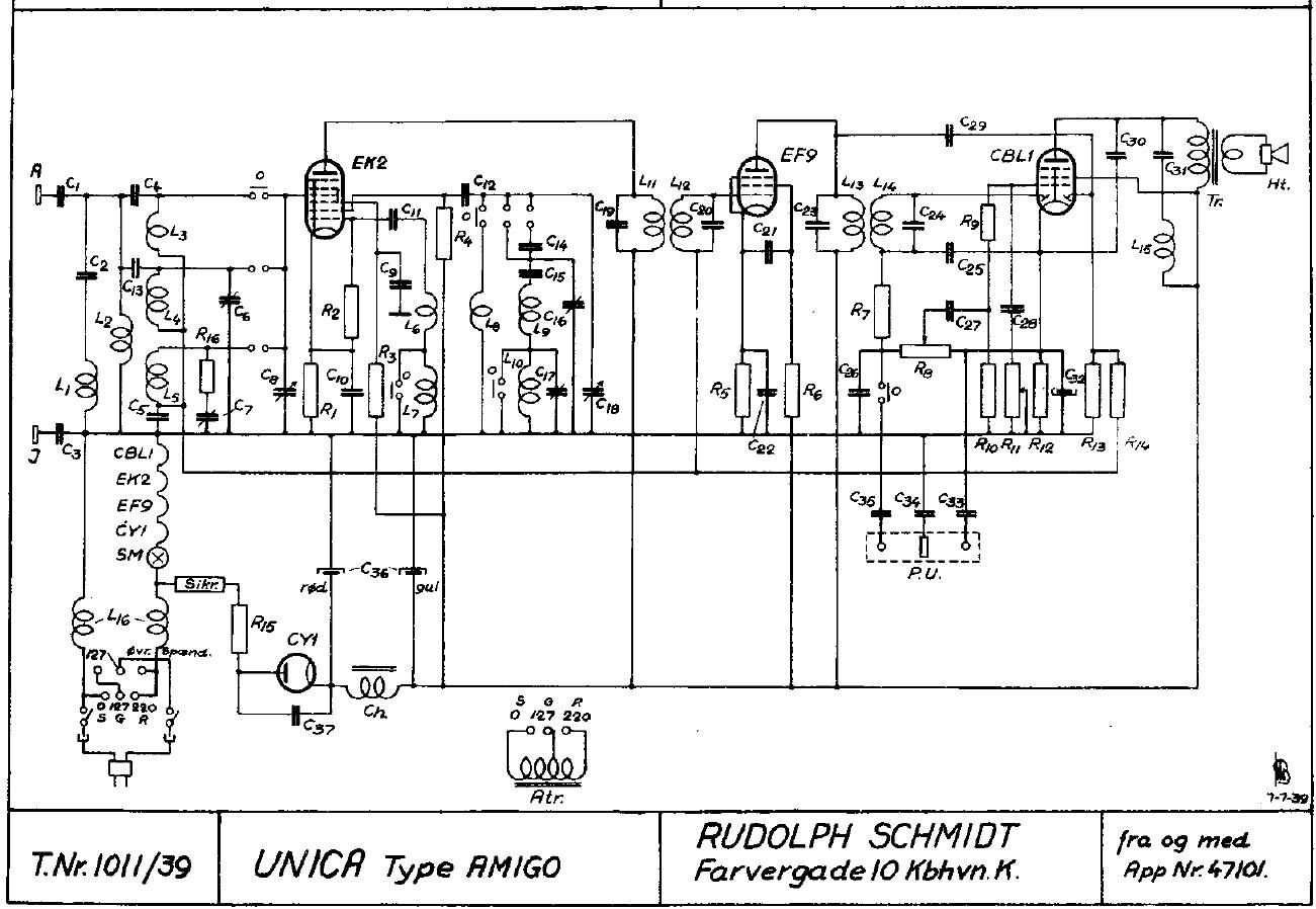 unica Amigo 1011 schematic