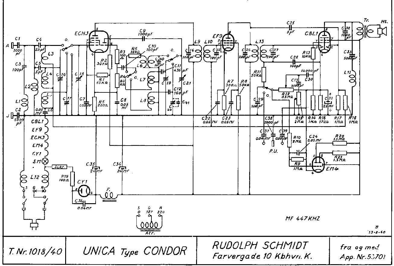 unica Condor 1018 schematic