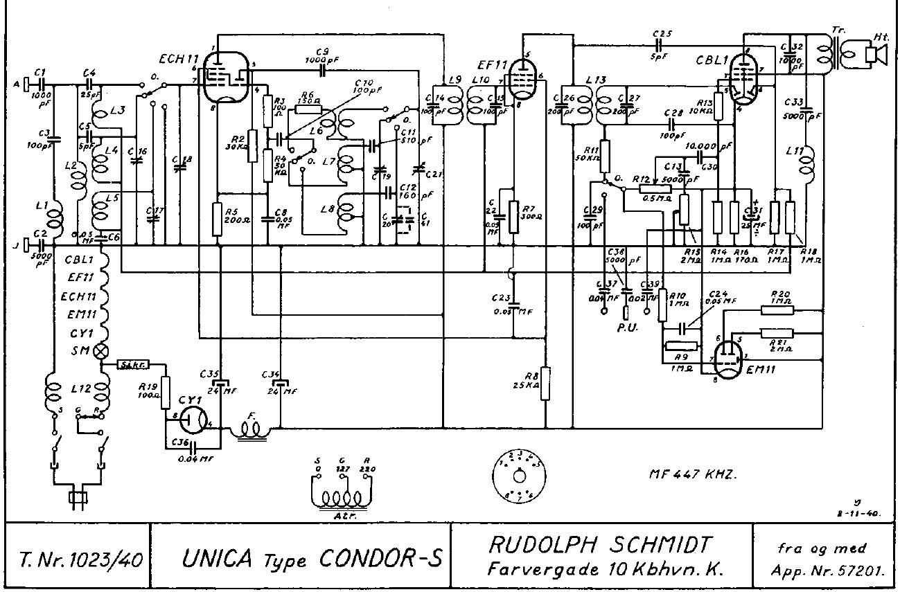 unica Condor S 1023 schematic