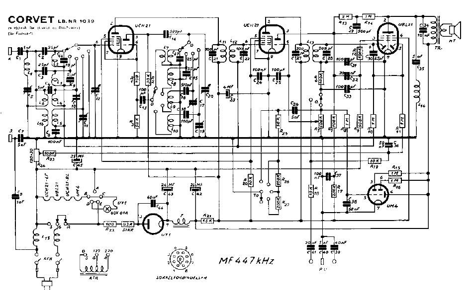 unica Corvet 1039 schematic