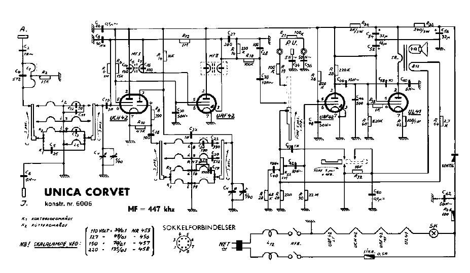 unica Corvet 6006 schematic