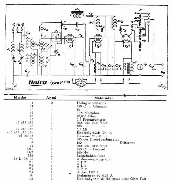 unica Ekko U336 schematic