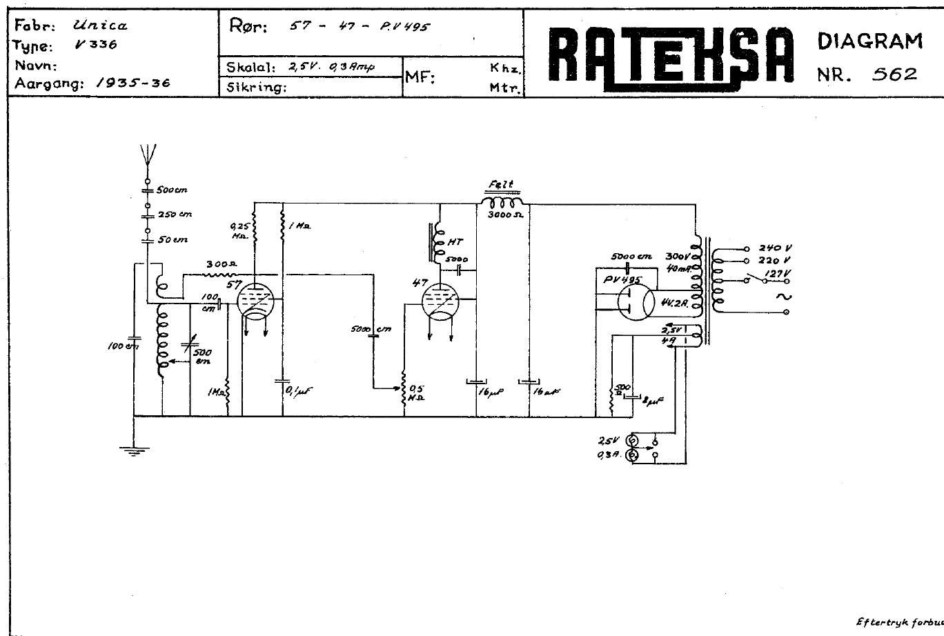 unica Ekko V336 schematic