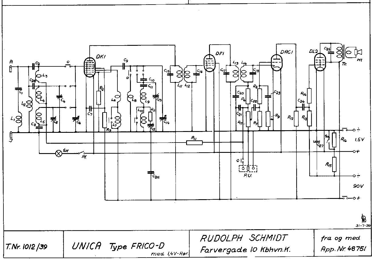 unica Frico D 1012 schematic