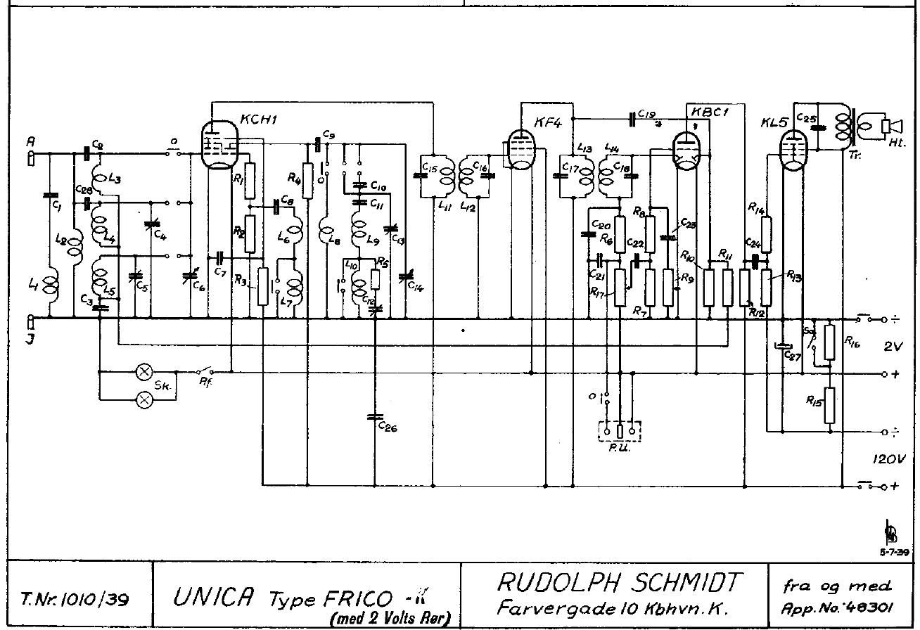 unica Friko K 1010 schematic