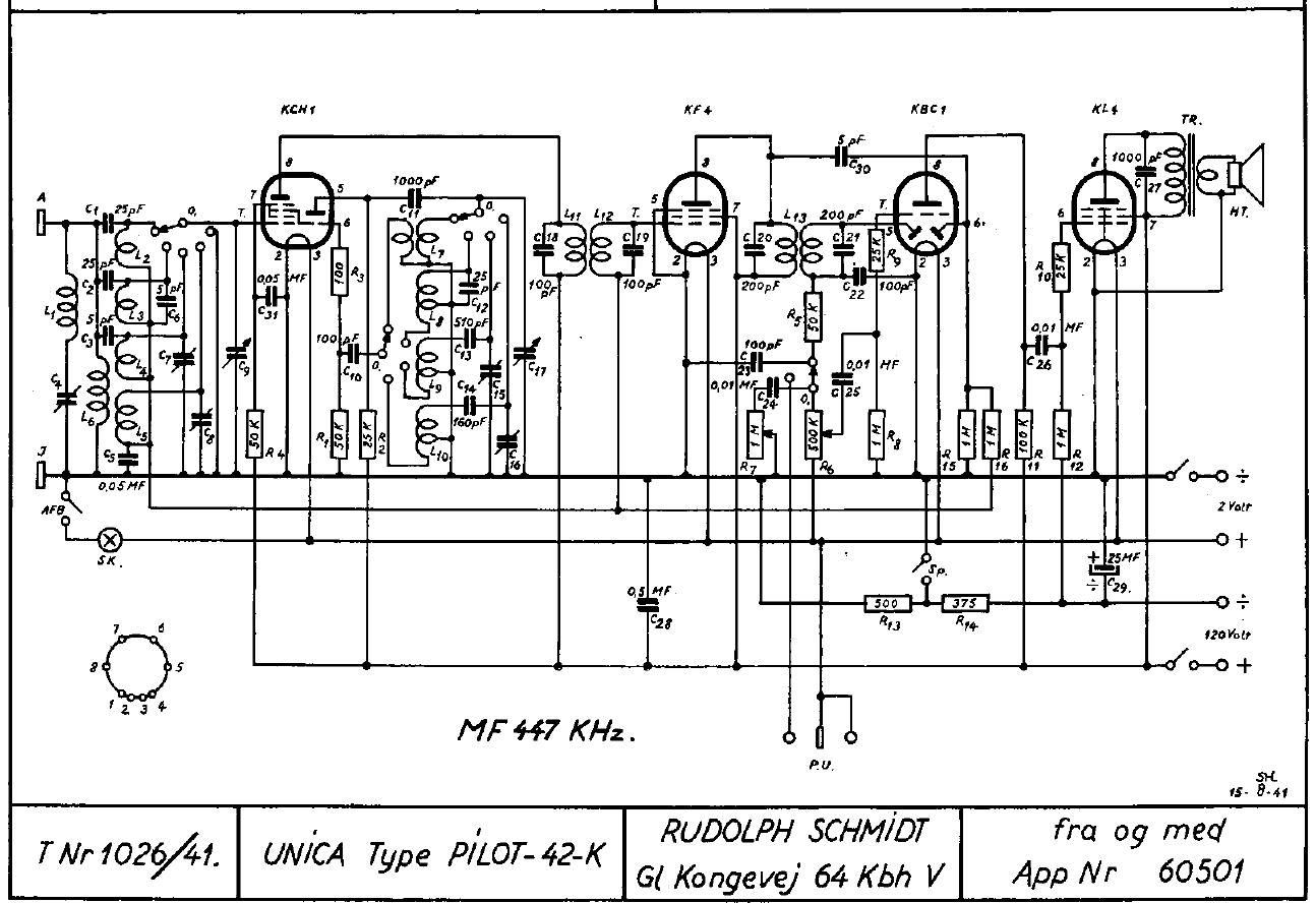 unica Pilot 42K 1026 schematic