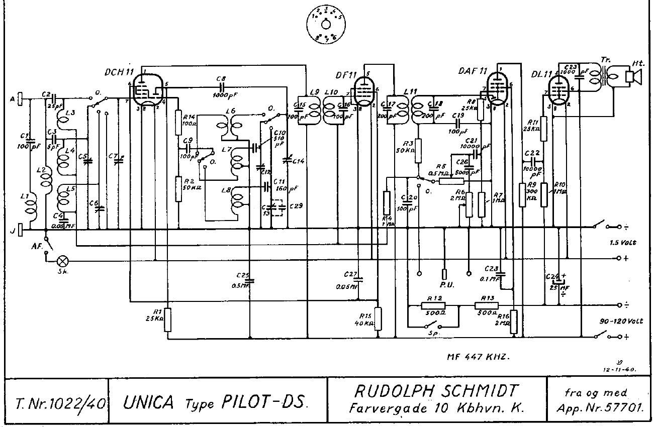 unica Pilot DS 1022 schematic