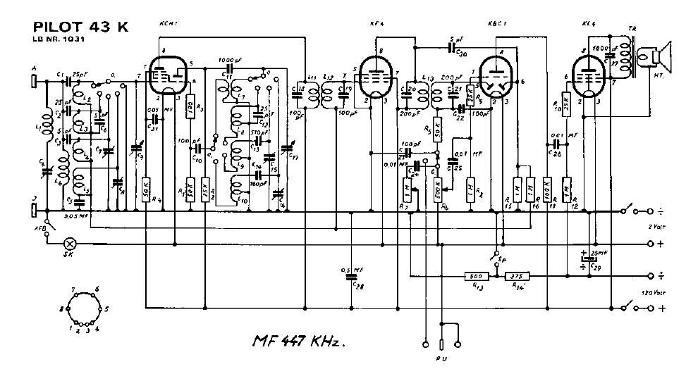 unica Pilot K 1031 schematic