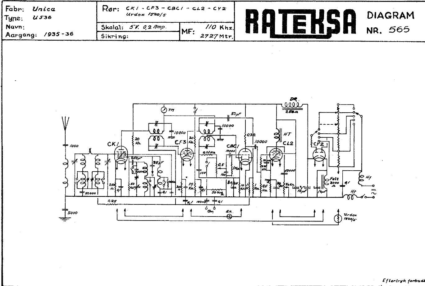 unica President U536 schematic