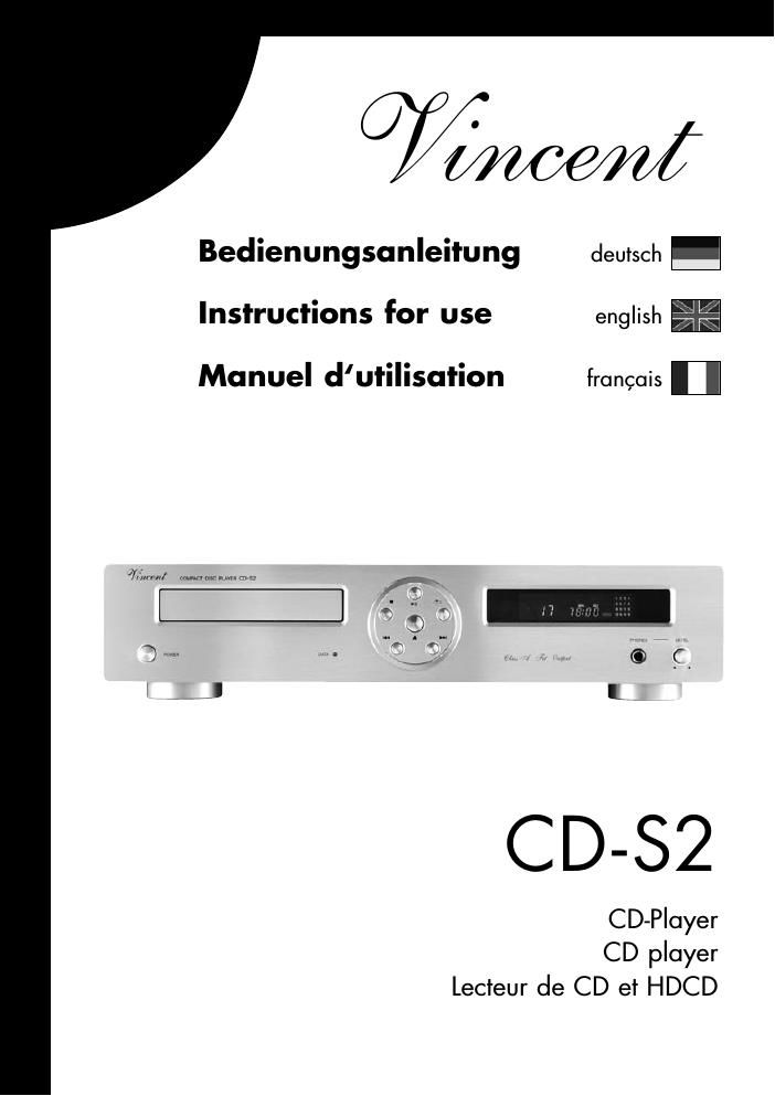 vincent cds 2 owners manual