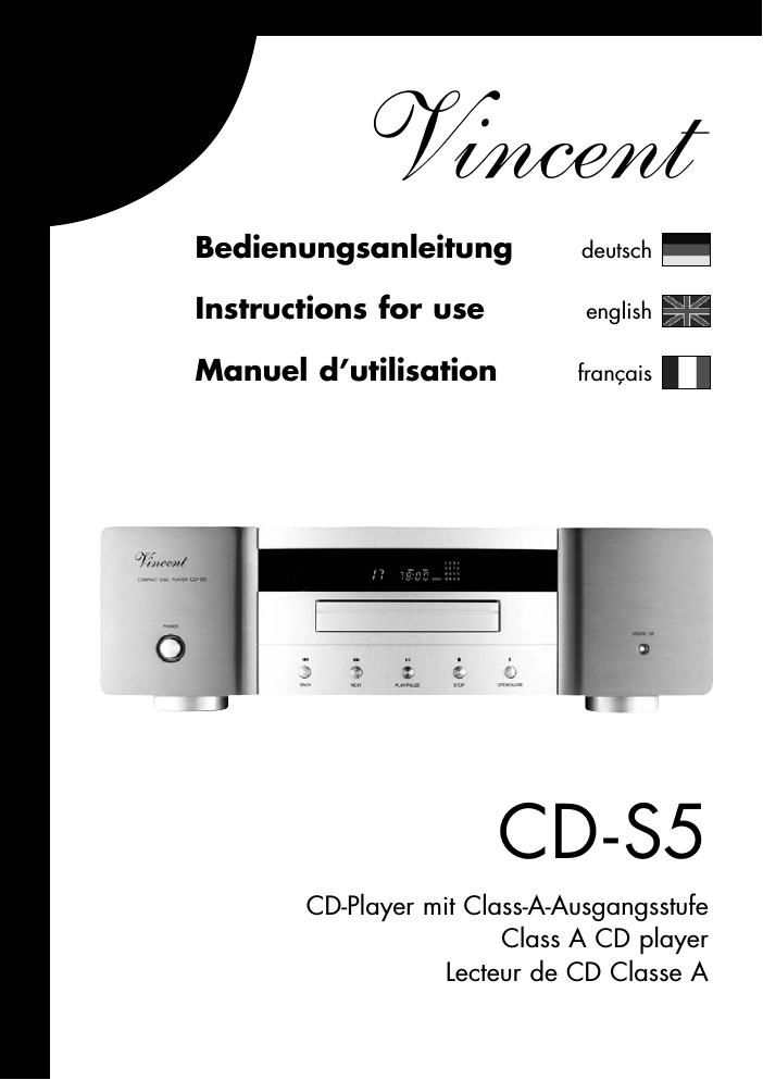vincent cds 5 owners manual