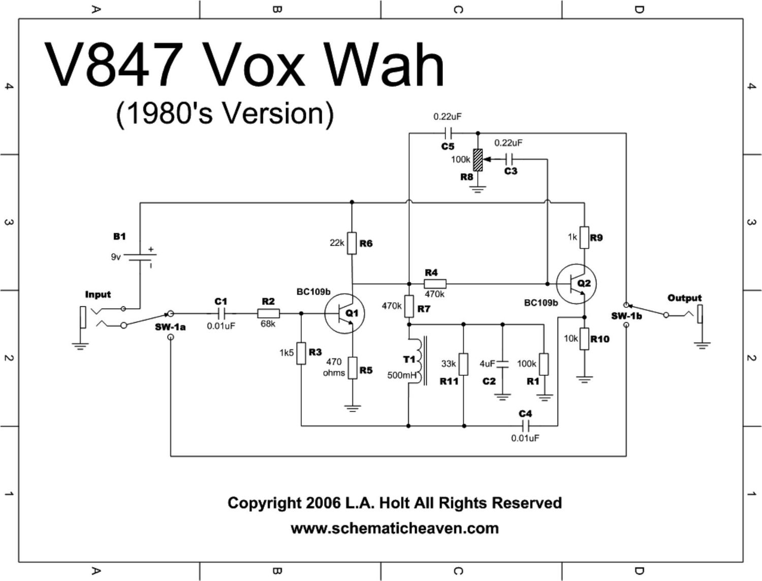 vox 847 original wah 1986 schematic