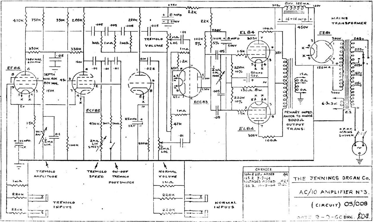 vox ac10 1960 schematic