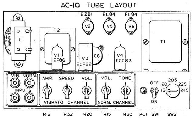 vox ac10 tube layout diagram