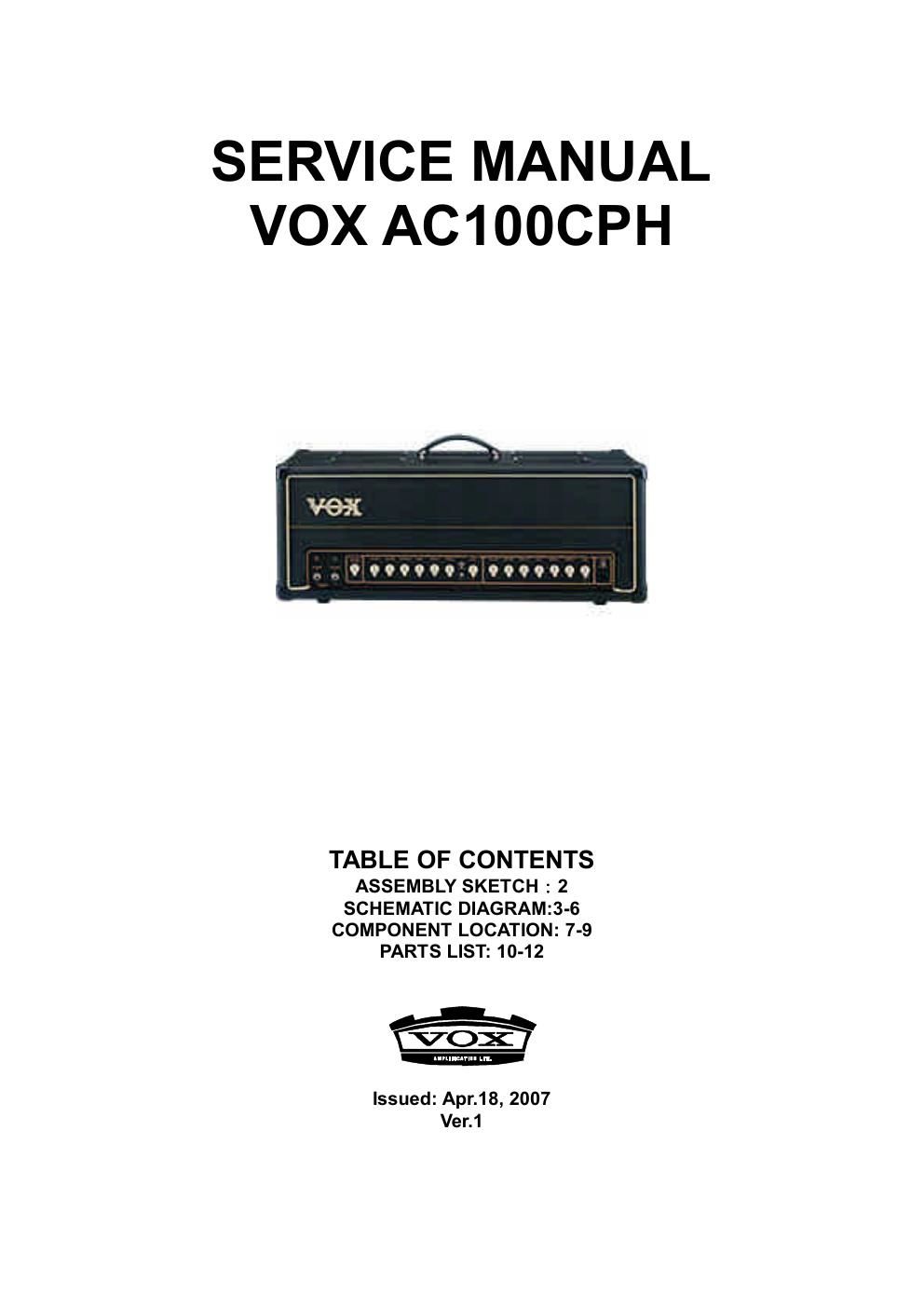 vox ac100 cph