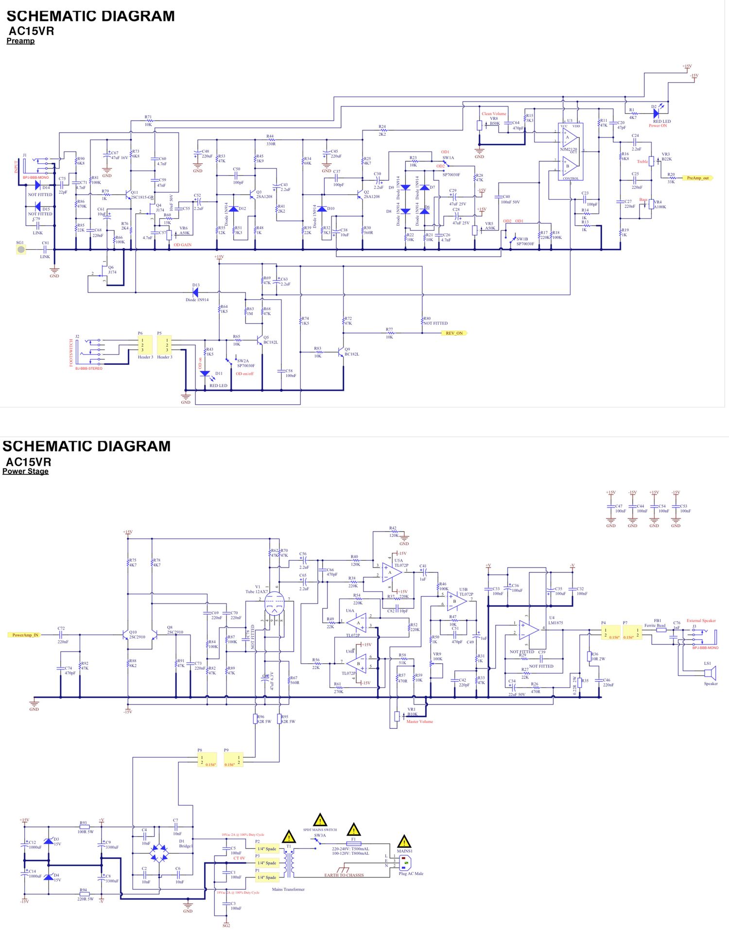 vox ac15 vr schematic