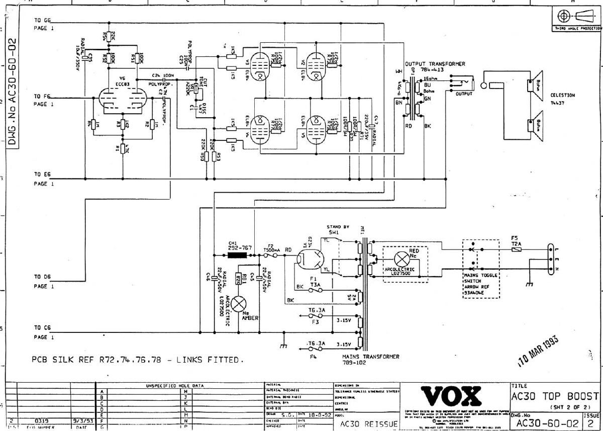 vox ac30 1993 power amp