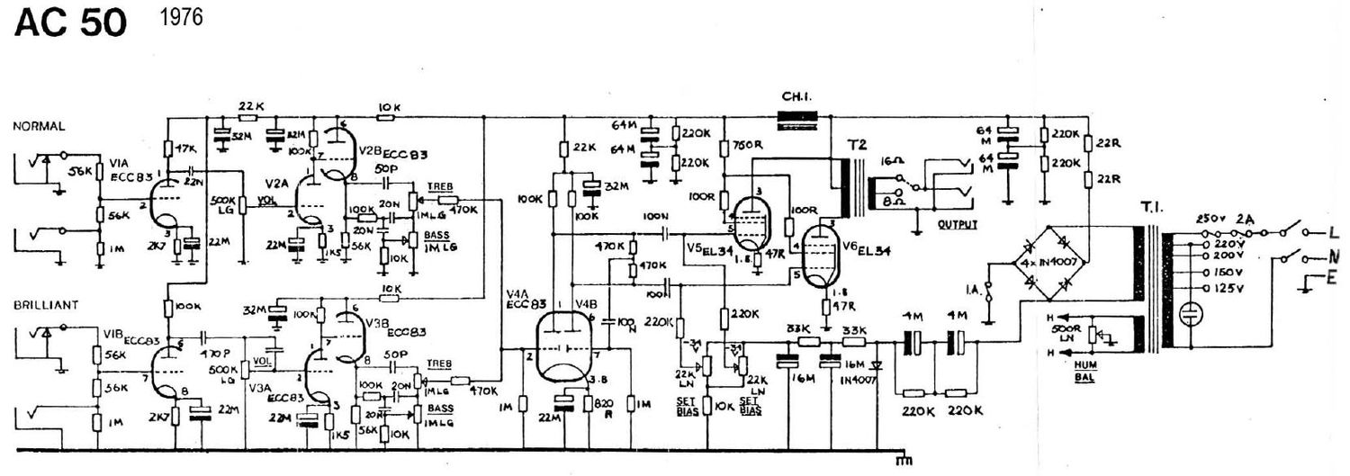 vox ac50 1976 schematic