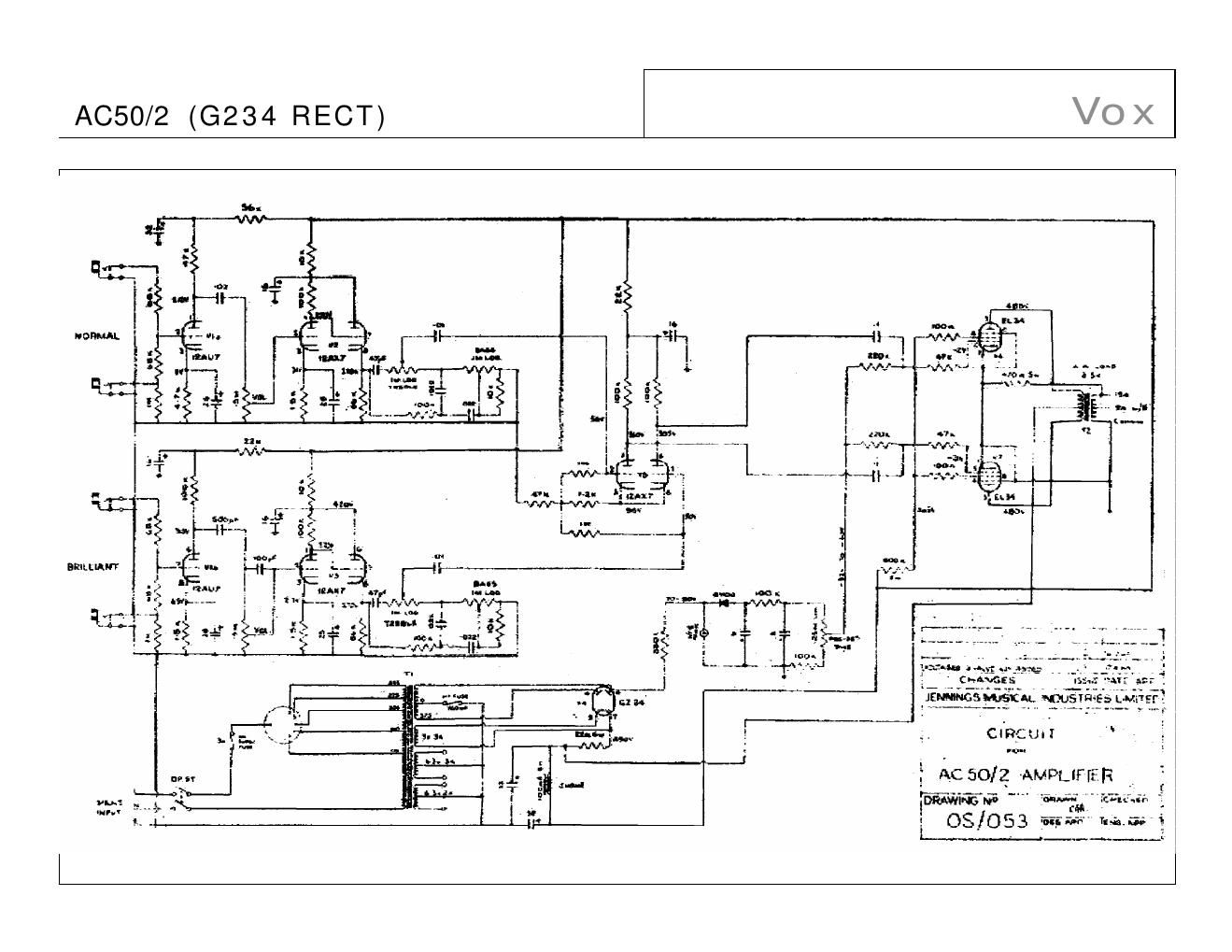 vox ac50 assorted schematics