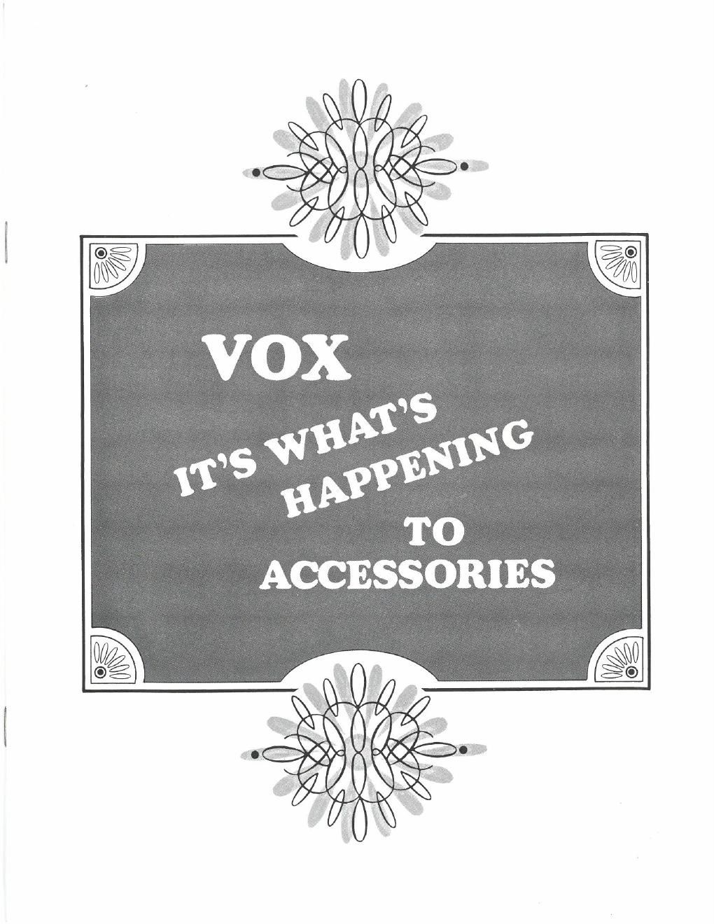 vox accesories catalog 1968