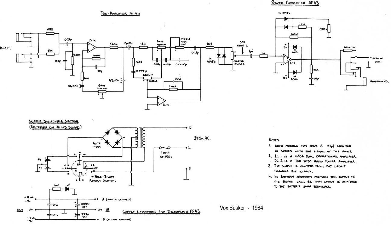 vox busker schematic