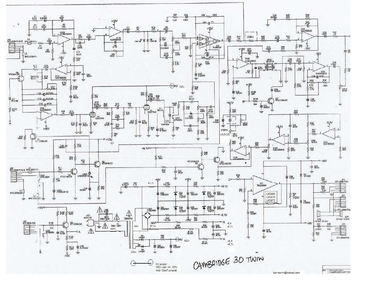 vox cambridge 30 twin schematic