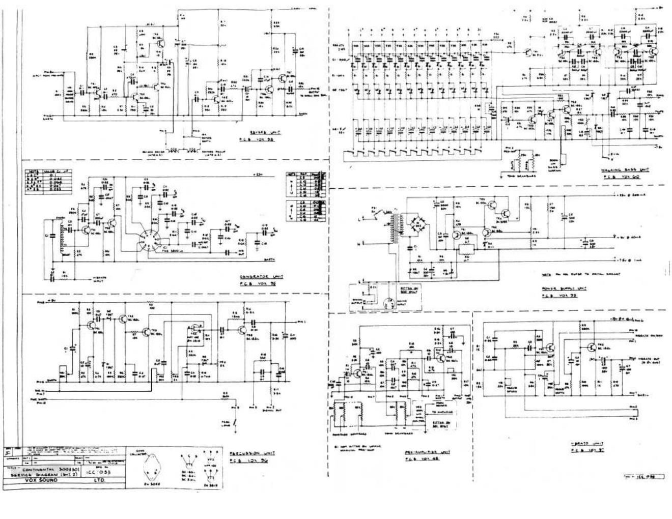 vox continental 300 301 schematic