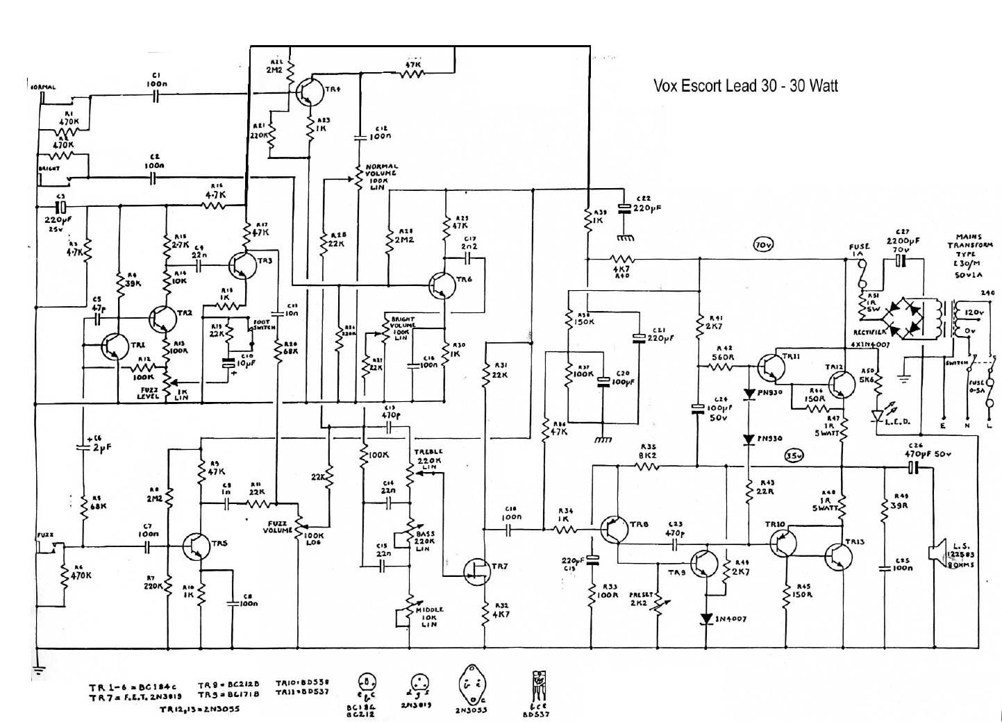 vox escort 30 schematic