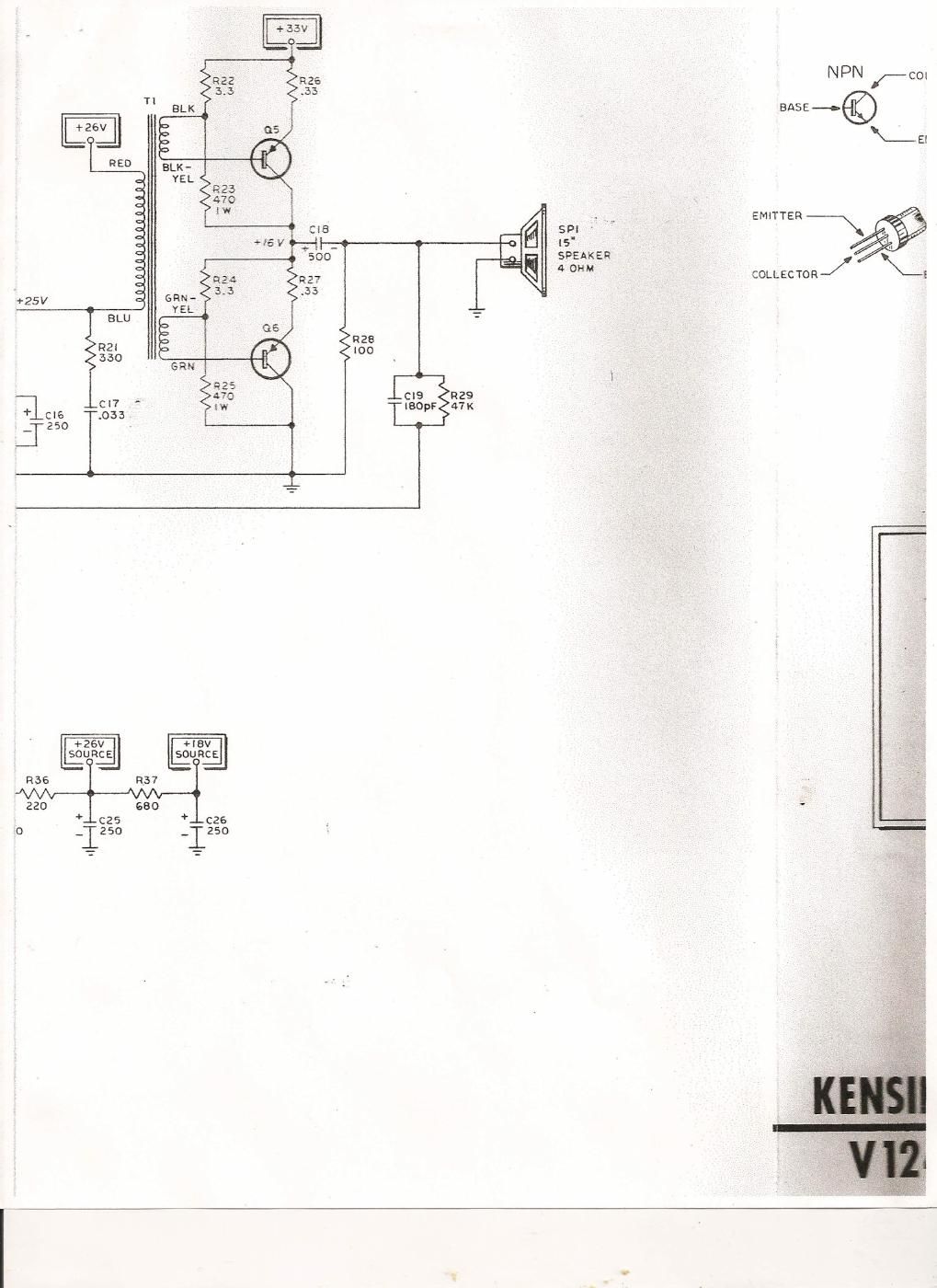 vox kensington power amp schematic