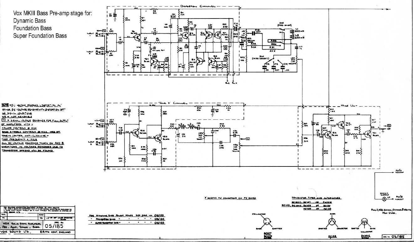 vox mkiii dynamic foundation super foundation bass preamp schematic