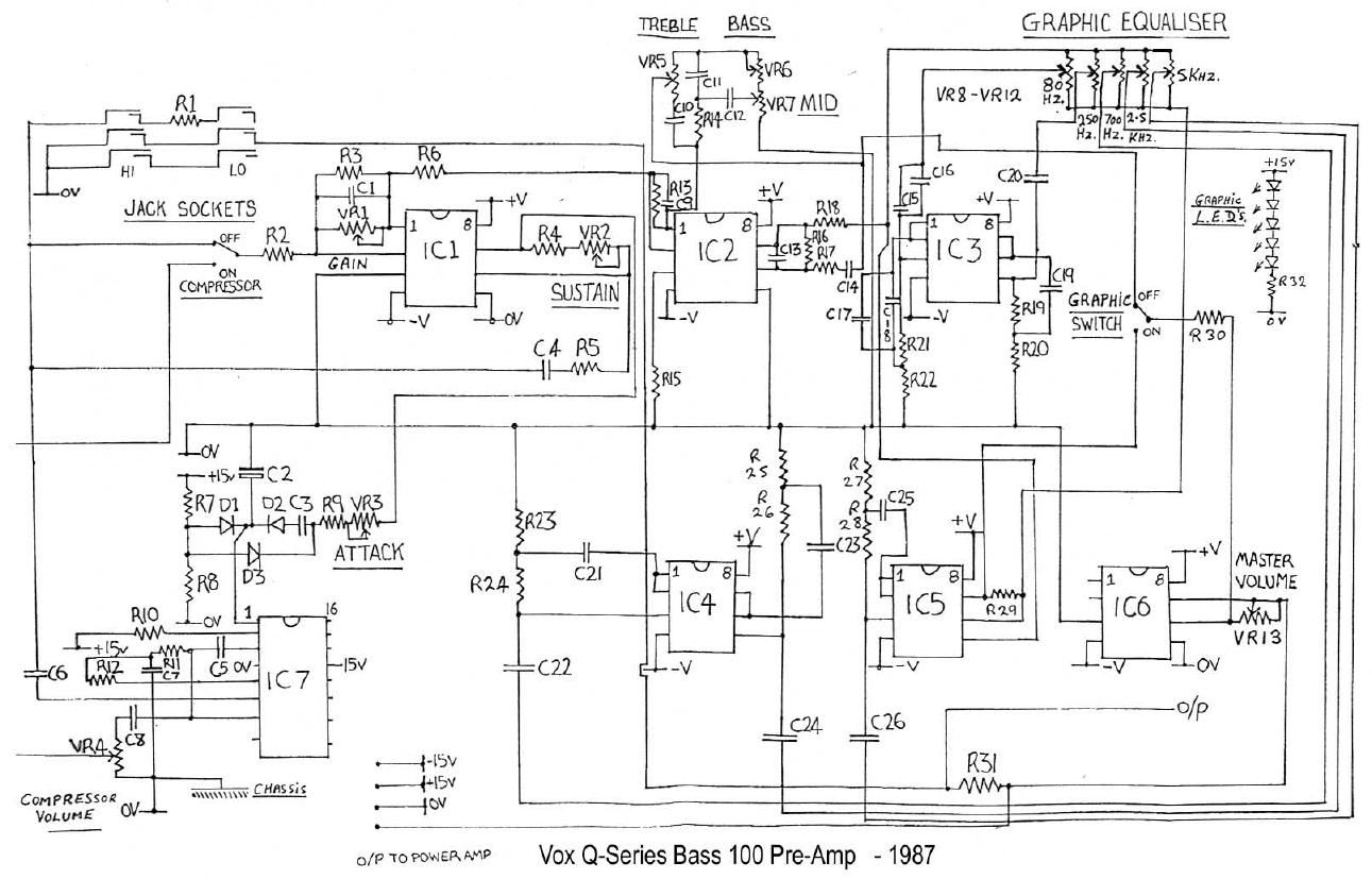 vox q series bass 100 preamp b schematic